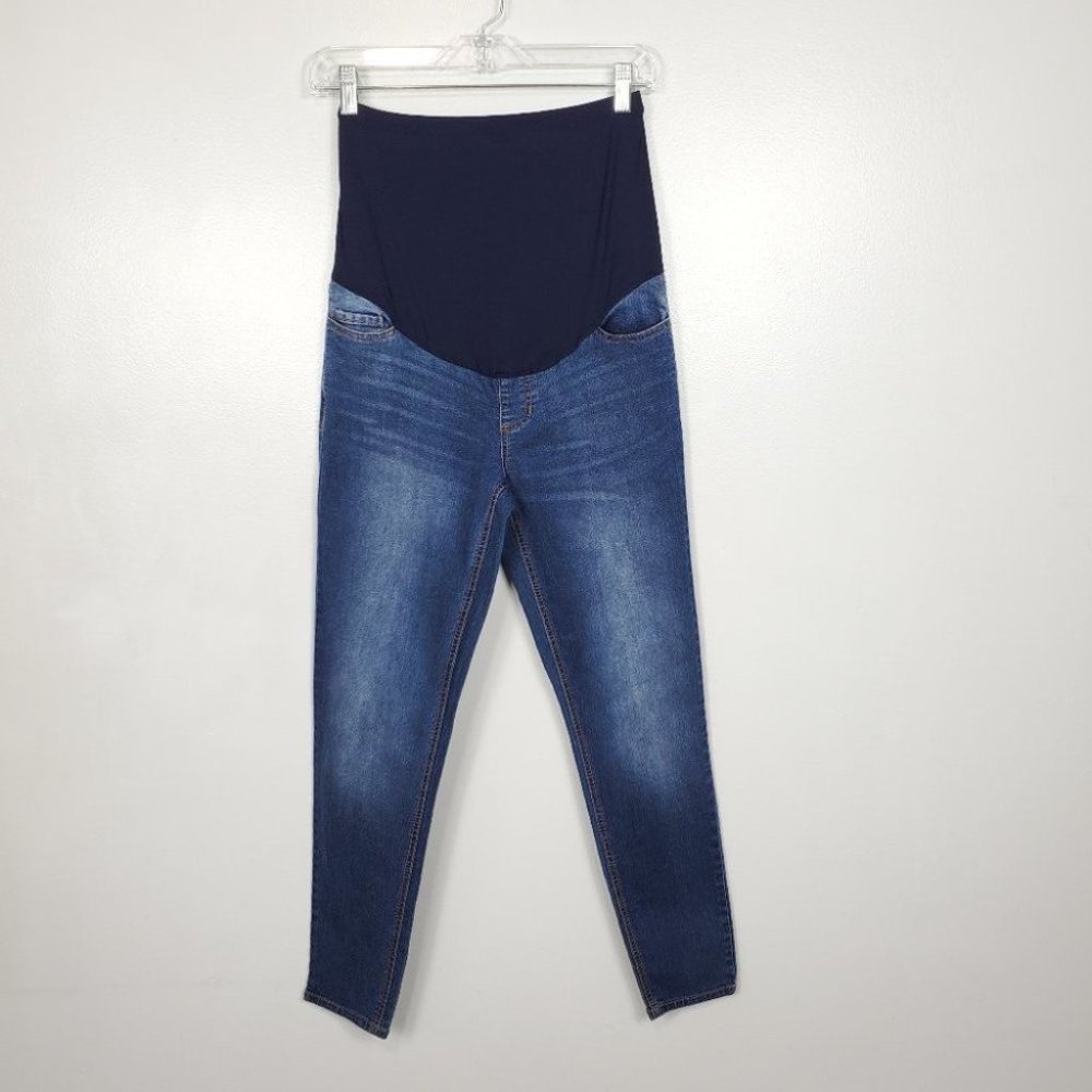 Time and Tru Maternity Medium Wash Pull-On Jeans Size S (4-6)